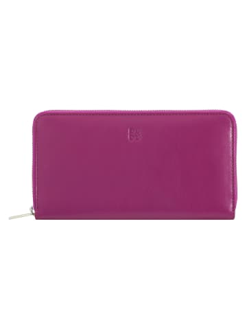 DuDu Geldbörse Leder 19 cm in fuchsia