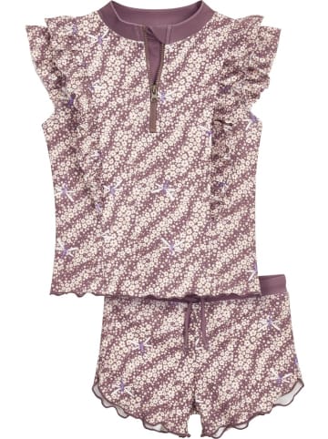 Playshoes Kinder Bade Set "Uv-Schutz Bade-Set Blümchen" in Lila