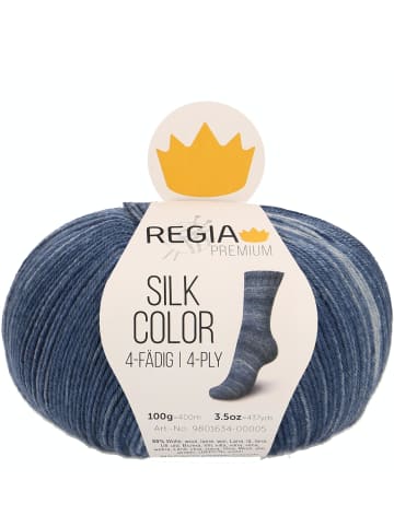 Regia Handstrickgarne Premium Silk Color, 100g in Jeans