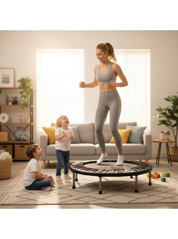 relaxdays Trampolin in Grau - Ø 95 cm
