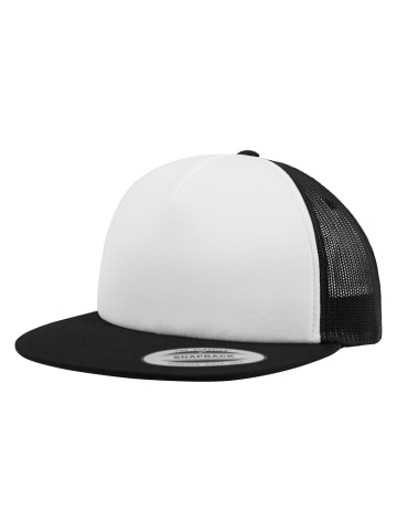  Flexfit  Flexfit Unisex Foam Trucker with White Front in blk/wht/blk