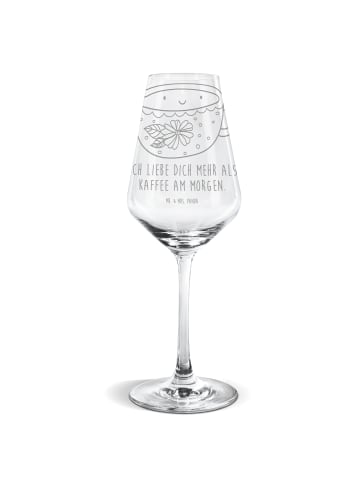 Mr. & Mrs. Panda Weinglas Kaffee Tasse mit Spruch in Transparent