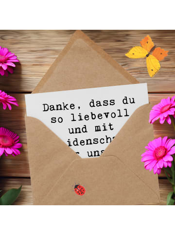 Mr. & Mrs. Panda Klappkarte Spruch Lieber Gärtner mit Spruch in Weiß