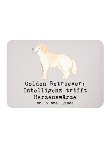 Mr. & Mrs. Panda magnet Golden Retriever Liebe mit Spruch in Grau Pastell