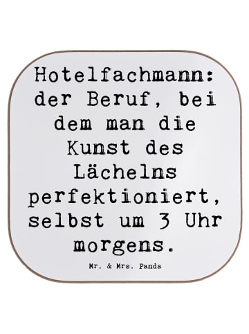 Mr. & Mrs. Panda Untersetzer für Gläser Spruch Hotelfachmann Läc... in Weiß