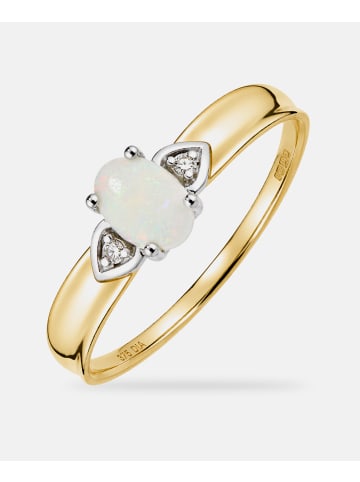 Diamant L'éternel Ring, mit Opal, 375 Gelbgold