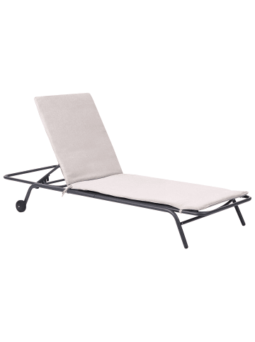 Beliani Gartenliege VOLTERRA in Beige/Grau - (W) 75 x (H) 27 x (L) 168 cm