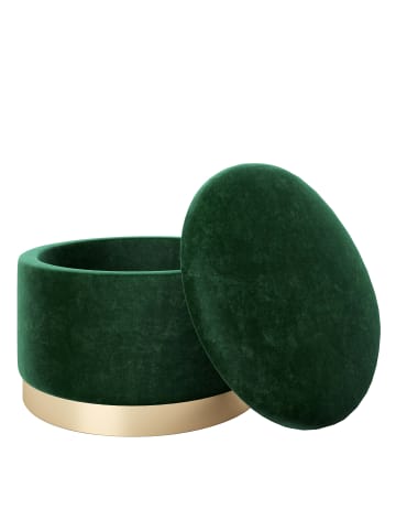 Playboy Pouf "SUE" in Petrol - (B)55 x (H)35 x (T)55 cm