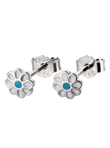 schmuck23 Silber Ohrringe 925 Blume 0,7 cm x 0,8 cm