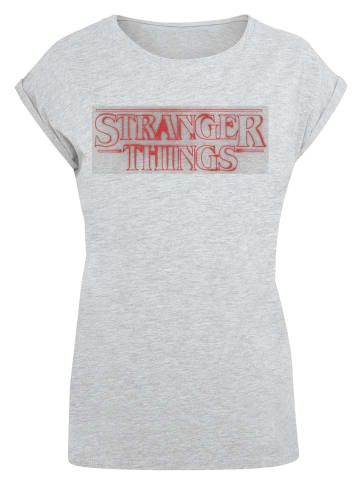F4NT4STIC T-Shirt Stranger Things Glow Logo in grau meliert