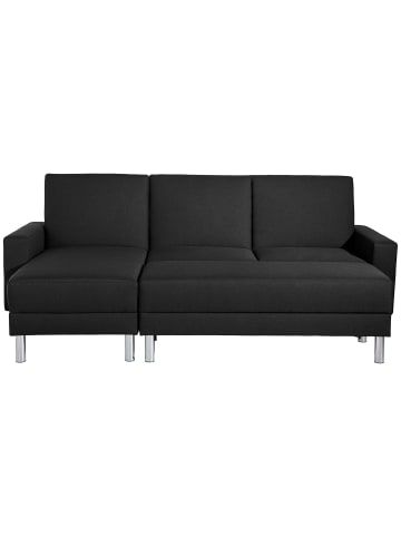 58 aufm Kessel FUNKTIONSSOFA mit Hocker Katryna Flachgewebe schwarz