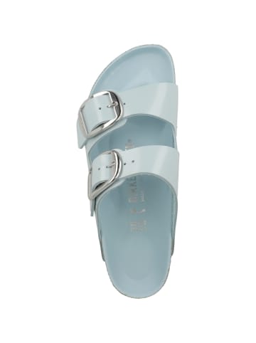 Birkenstock Sandale Arizona Big Buckle Naturleder Lack schmal in hellblau