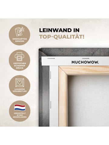 MuchoWow Leinwand bilder Abstrakte Kunst gold grau (BxH)