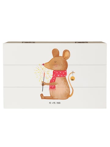 Mr. & Mrs. Panda Aufbewahrungsbox Maus Weihnachten ohne Spruch in Weiß