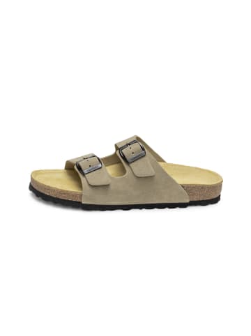 VITAFORM Veloursleder Pantoletten in taupe