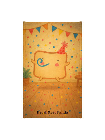 Mr. & Mrs. Panda Handtuch Toast Party Design ohne Spruch in Weiß