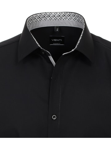 Venti Langarm FreizeitHemd für Herren in schwarz