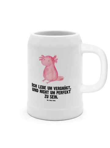 Mr. & Mrs. Panda Krug Axolotl Niedlich mit Spruch in Weiß