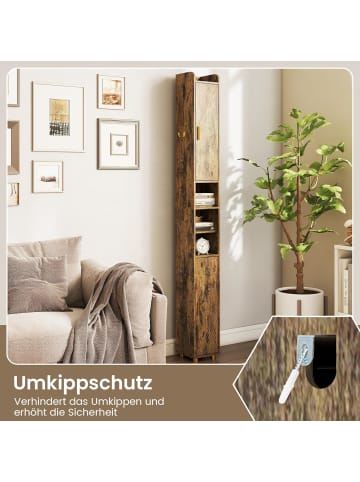 COSTWAY Badschrank schmal 20 x 20 x 180 cm in Andere