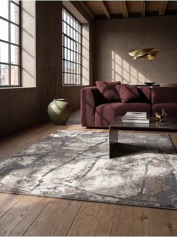 KADIMA DESIGN OGLIO Kurzflorteppich Natur 80x150 Vintage Polypropylen Wohnzimmer in Natur