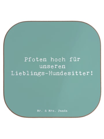 Mr. & Mrs. Panda Untersetzer Spruch Lieblings-Hundesitter mit Sp... in Meeresbrise
