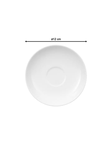 Villeroy & Boch 6er Set Mokka-/ Espressountertasse Royal in Weiß ø 12.0 cm in weiß