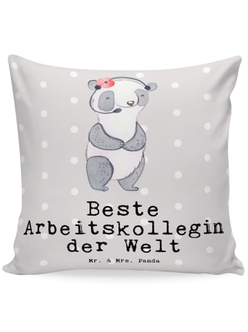 Mr. & Mrs. Panda Dekokissen Panda Beste Arbeitskollegin der Welt... in Grau Pastell