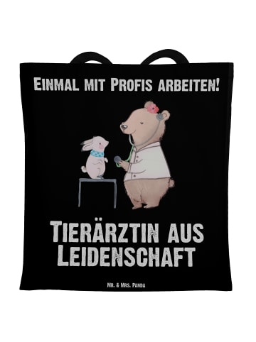 Mr. & Mrs. Panda Shopper Tierärztin Leidenschaft mit Spruch in Schwarz