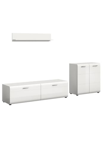 ebuy24 Regalkombination Ice Weiß 255 x 41 cm