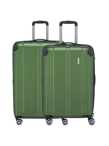 travelite City - 4-Rollen Trolley Set 2tlg. (grün) in grÃ¼n