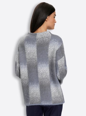 Heine Pullover in hellblau-hellgrau-gemustert