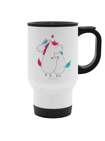 Mr. & Mrs. Panda Becher Einhorn Mitteilung ohne Spruch in Weiß