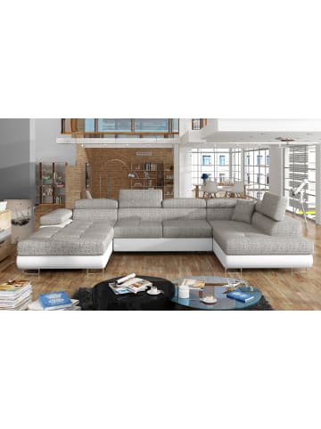 MF Design Rodri Recamiere Rechts in Grau -  (L) 202 x (B) 345 x (H) 90 cm