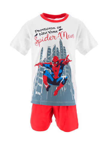 Spiderman 2tlg. Outfit: Schlafanzug kurzarm Pyjama in Rot