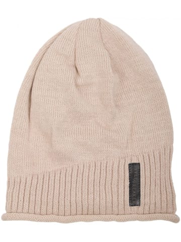 styleBREAKER Feinstrick Beanie Mütze in Beige