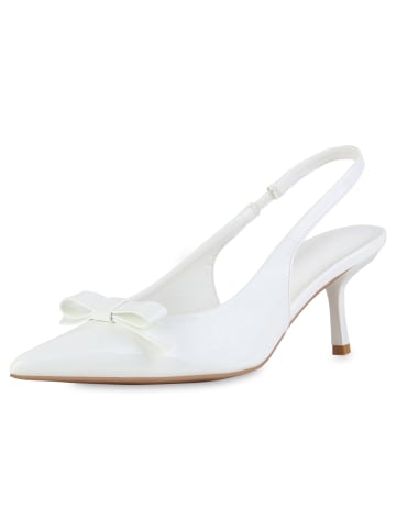 VAN HILL Slingpumps Seraphina in Weiss Lack
