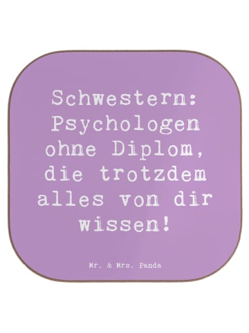 Mr. & Mrs. Panda Bierdeckel Spruch Schwestern Psychologen mit Sp... in Lavendeltraum