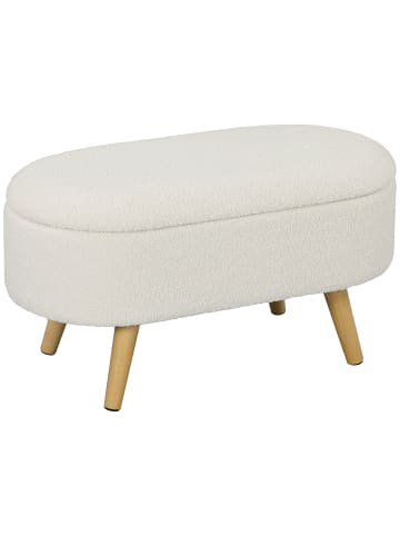HOMCOM Sitzbank-82L x 41B x 45H cm-Weiß
