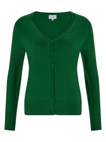 CASH-MERE.CH Cardigan V-Ausschnitt in Grün