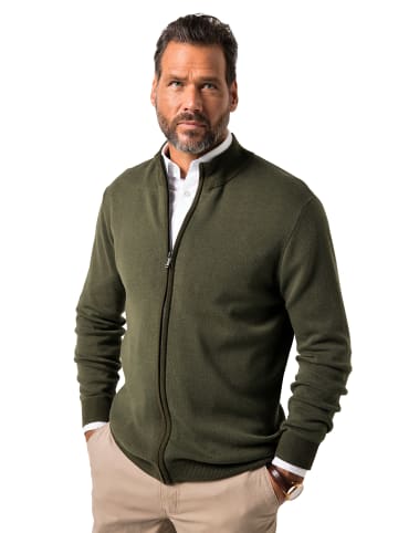 JP1880 Strickjacke in moosgrün