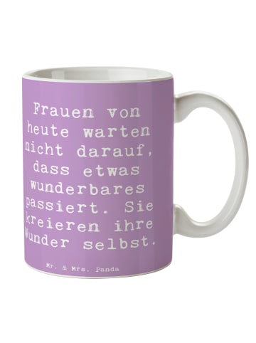 Mr. & Mrs. Panda Mug Spruch Hoffnung schaffen mit Spruch in Lavendeltraum