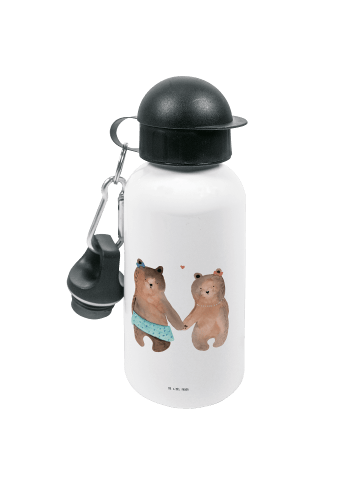 Mr. & Mrs. Panda Kindertrinkflasche Bär Freundin ohne Spruch in Weiß