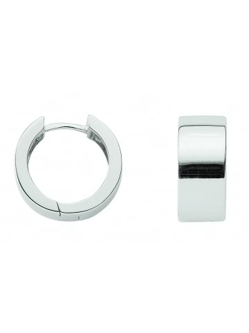 Adeliás Damen 925 Silber Ohrringe / Creolen Ø 15,2 mm in silber