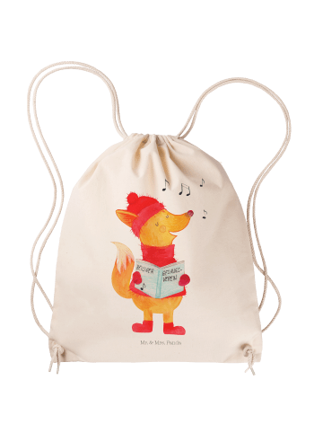 Mr. & Mrs. Panda festival tasche Fuchs Sänger ohne Spruch in Creme