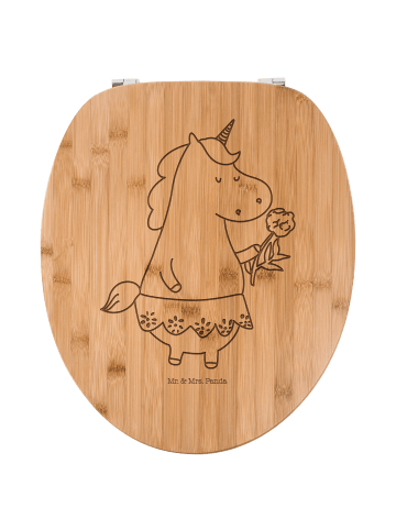Mr. & Mrs. Panda GüteToilettendeckel Einhorn Dame ohne Spruch in Transparent