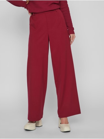 Vila Stoff Hose High Waist Wide Leg VIVARONE in Rot