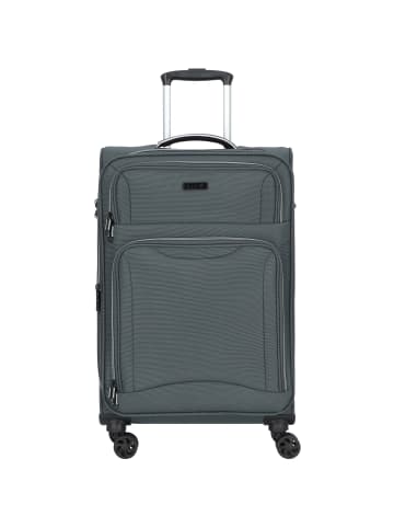 D&N Travel Line 9204 4 Rollen Trolley M 66 cm mit Dehnfalte grau