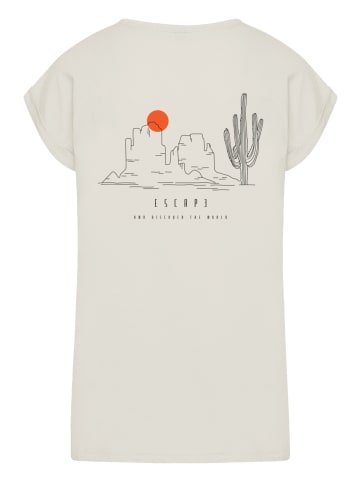 F4NT4STIC Extended Shoulder T-Shirt Escape Discover the World Savannah in Whitesand