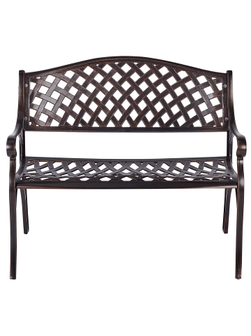 Beliani Gartenbank STAGGIA in Braun - (W) 104 x (H) 87 x (L) 56 cm