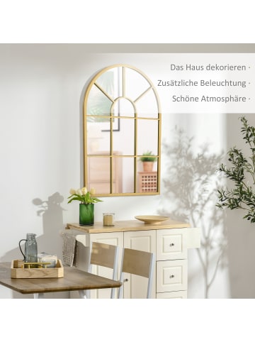 HOMCOM Wandspiegel in Gold 70L x 2B x 50H cm